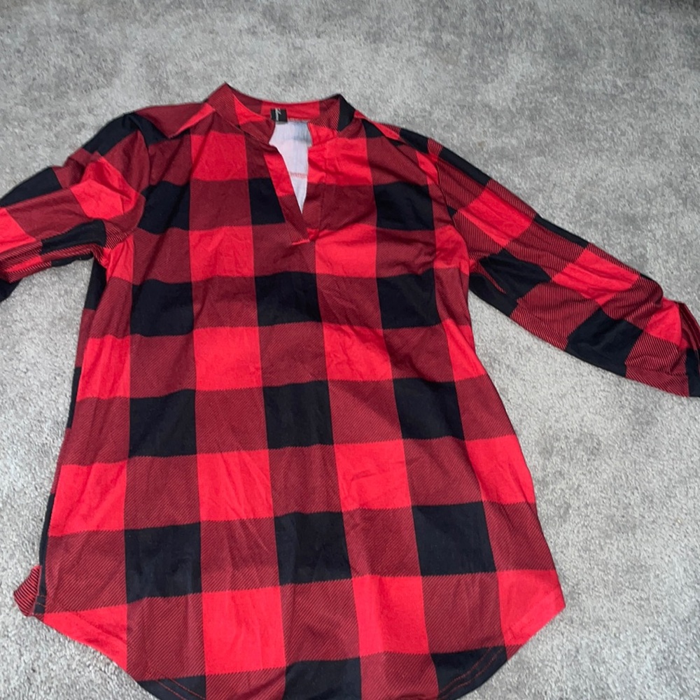 Women’s flannel 3/4 sleeve shirt